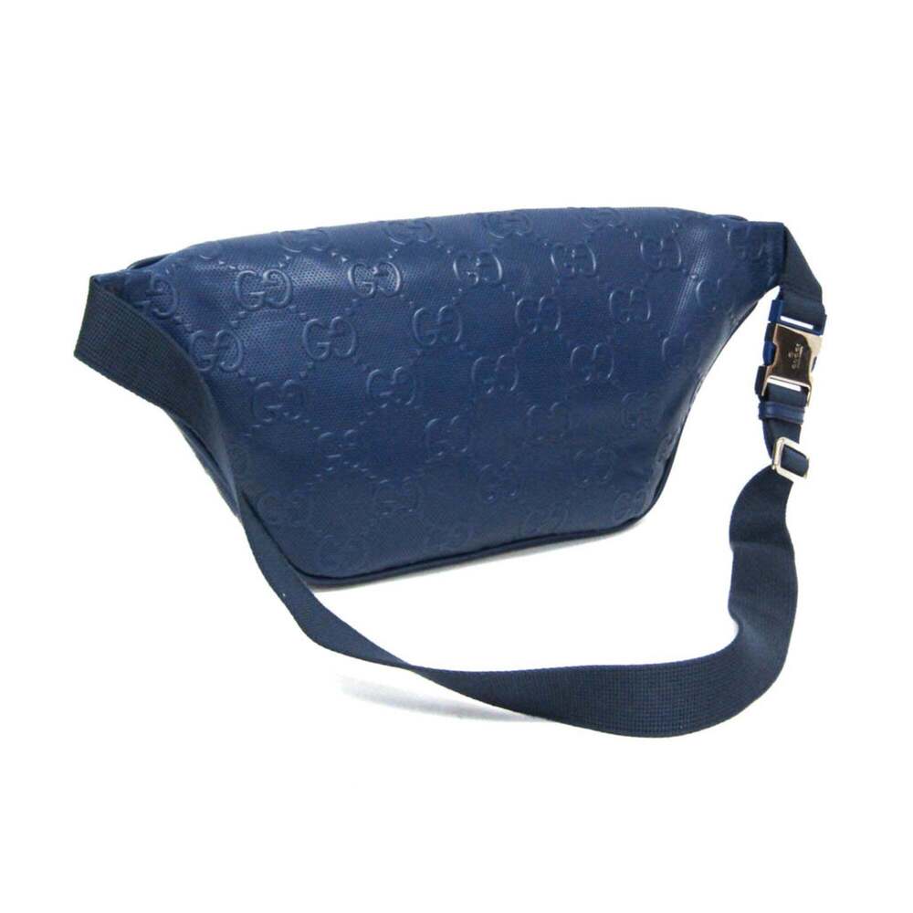 GUCCI Authentic Blue Leather Fanny Pack - Picture 3 of 12